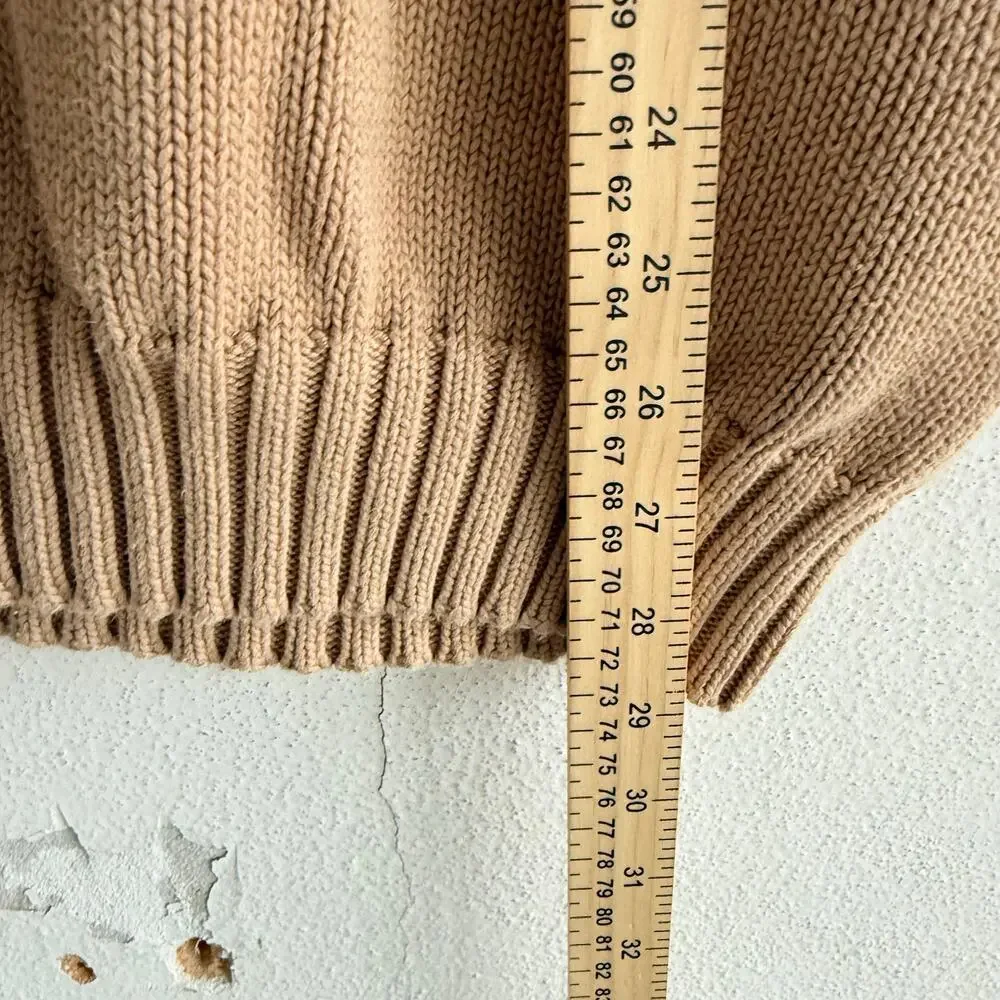Polo Ralph Lauren Sweater Vest Vtg 90s Tan 100% Cotton Knit V Neck Hong Kong XLT